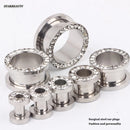 2Pcs Crystal Ear Tunnel Screw-on Fit Ear Plugs Large Gauged Piercing Jewelry Stretching Flesh Tunnel Ear Expander Bar 4~16mm