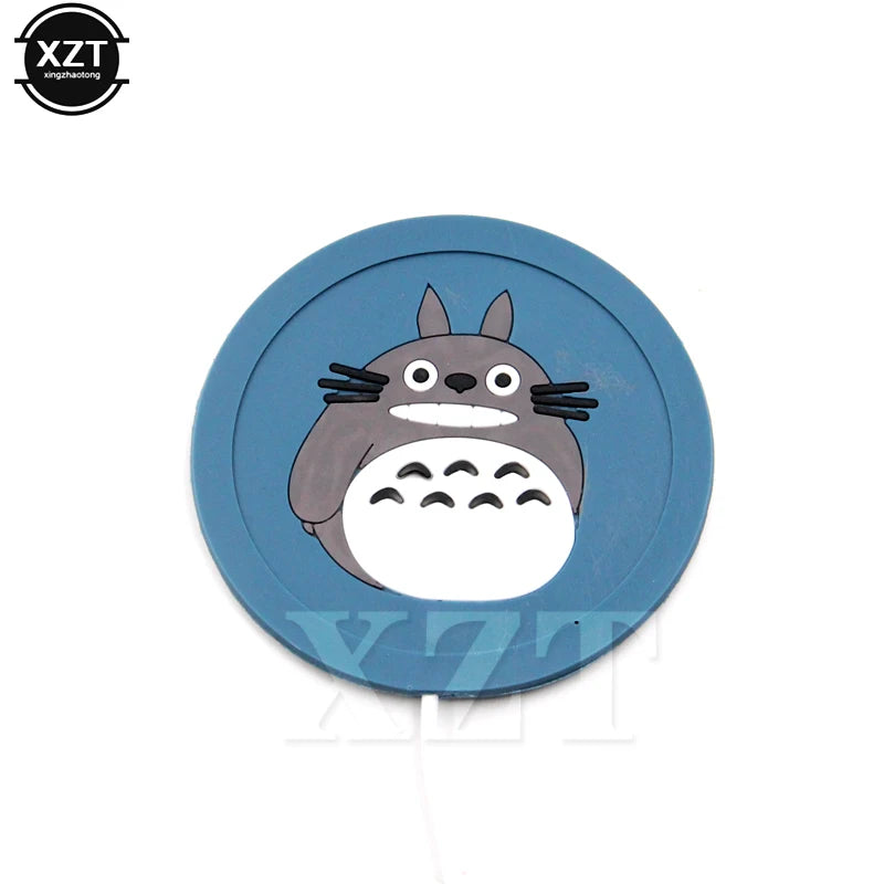 1pcs newest USB Cute Cartoon 5V Silicone Coaster Heat Warmer Heater Milk Tea Coffee Mug Drinks Beverage high quality