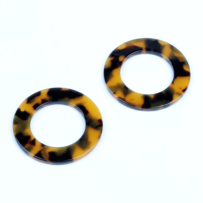 Leopard Print,Tortoise Shell Earring Charm,Acetate Acrylic Beads,Circle Shaped,Boho,Earring Parts,Ohrringe finding,40mm-ACE220