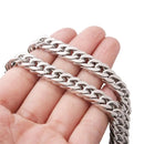 Mens Chain 8mm Heavy Gold/Silver Color/Rose Gold Color 316L Stainless Steel Double Curb Link Chain Boys Necklace Wholesale Gift