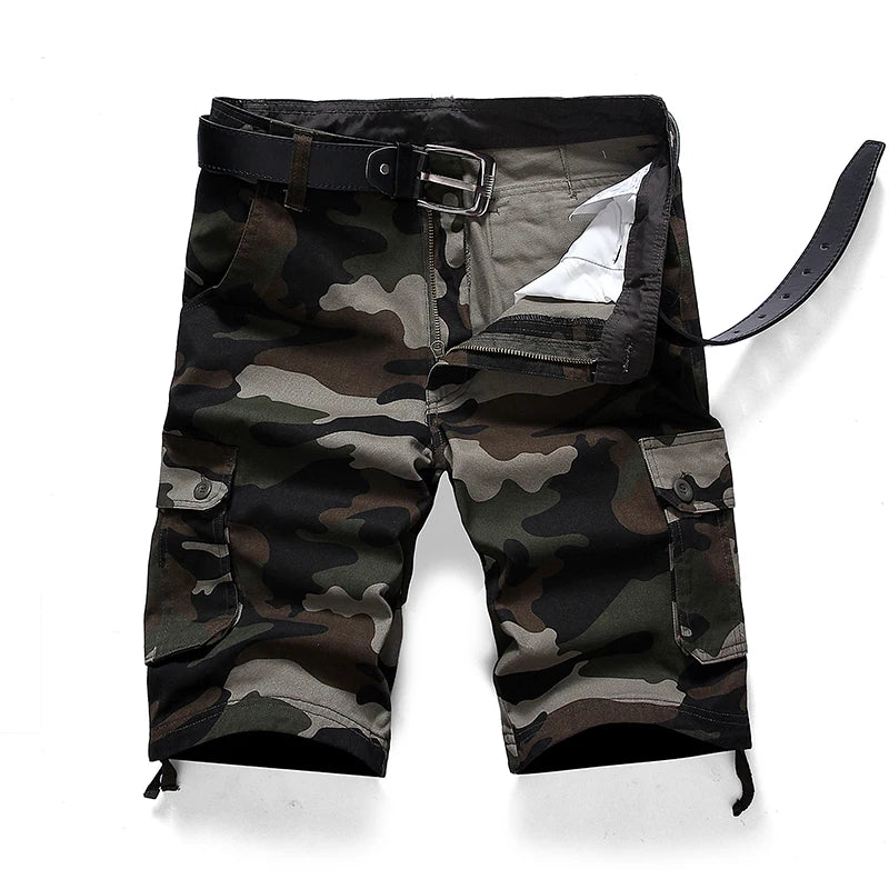 Camouflage Camo Cargo Shorts Men 2023 Summer Casual Cotton Multi-Pocket Loose Shorts Army Military Tactical Shorts Plus Size 44