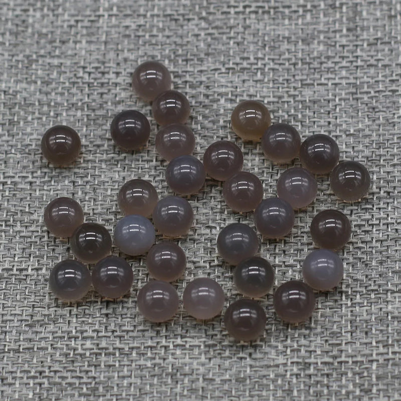 20Pcs Natural Stone Beads 8 MM Without Hole Round Semi-Precious For Potted Plants Fish Tank Decorations