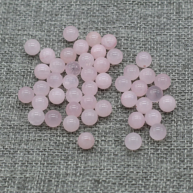 20Pcs Natural Stone Beads 8 MM Without Hole Round Semi-Precious For Potted Plants Fish Tank Decorations