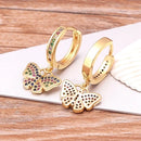 Luxury Fashion Design Heart/Evil Eye/Elephant/Butterfly/Crown/Horn 14 Styles Drop Earrings Wedding Party Accessories Jewelry