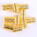 10pcs Gold Silver Adjustable Clip Buckle Dreadlock Cuff  Wig Decorative Mini Braid Hair Extension Ring Out Beads Accessories