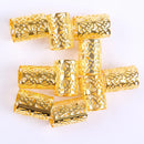 10pcs Gold Silver Adjustable Clip Buckle Dreadlock Cuff  Wig Decorative Mini Braid Hair Extension Ring Out Beads Accessories