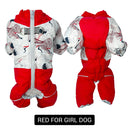 Girl/Boy Dog Winter Snowsuit Waterproof Windproof Winter Jackets for Dogs Soft Thicken Fleece Lining Winter Dog Clothes Overalls
