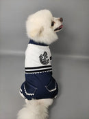 Unique Handmade Dog Clothes Pet Supplies Student Couples Dress Girls School Uniforms Pleated Skirt Boys Navy Sailor Jumpsuit Cat