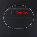 304 Stainless Steel Collar Neck Ring Necklace Silver Color Round , 1 Piece