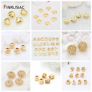 Gold Plated Brass Metal Round Flat Beads 3mm/4mm/6mm/8mm Spacer Beads For Jewellery Making DIY Accessories Wholesale