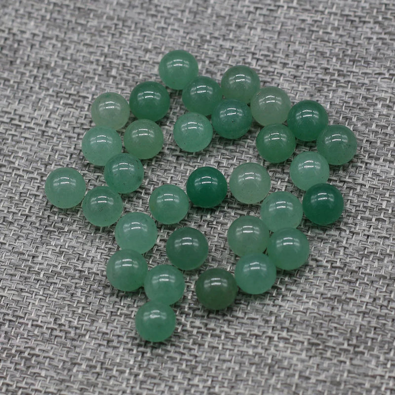 20Pcs Natural Stone Beads 8 MM Without Hole Round Semi-Precious For Potted Plants Fish Tank Decorations