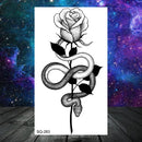 وشم مؤقت واقعي على شكل أشواك وتنين وذئب للرجال البالغين والأطفال وشم مزيف على شكل جمجمة نمر وأسد ورقبة وذراع ويدين وشم صغير