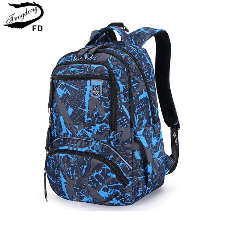 Fengdong high school backpack College Student school backpack big School Bags for Teenage boys Casual Sports backpack Rucksack