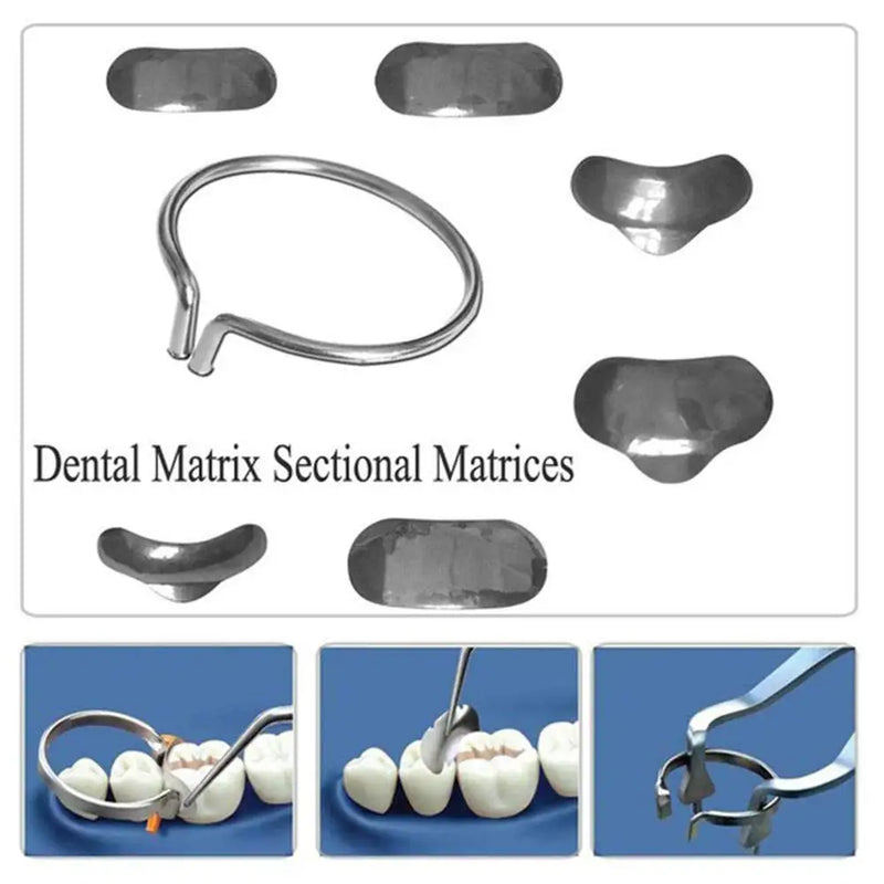Dental Matrix Sectional Contoured Matrices Metal Stainless Steel Matrix Sectional Contoured Dentistry Laboratory Material