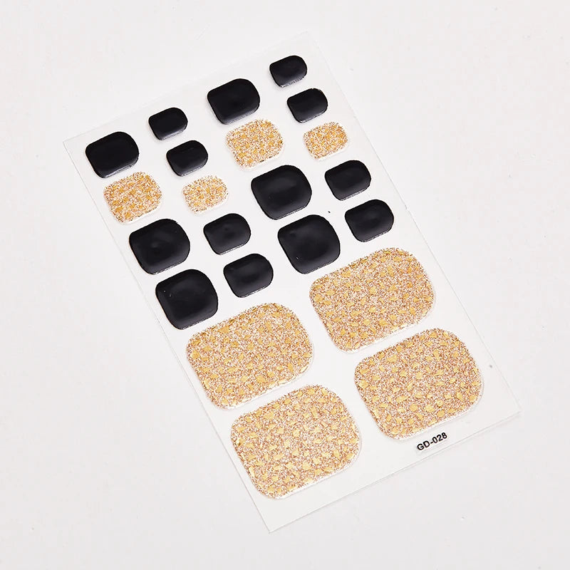 Sanuxc Toe Nail Sticker Self Adhesive Nail Polish Sticker Plain Stickers Nail Decoration Minimalist Nail Wraps Full Cover