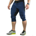 Men's Cotton Casual shorts 3/4 Jogger Capri Pants Breathable Below Knee Short Pants with Three Pockets