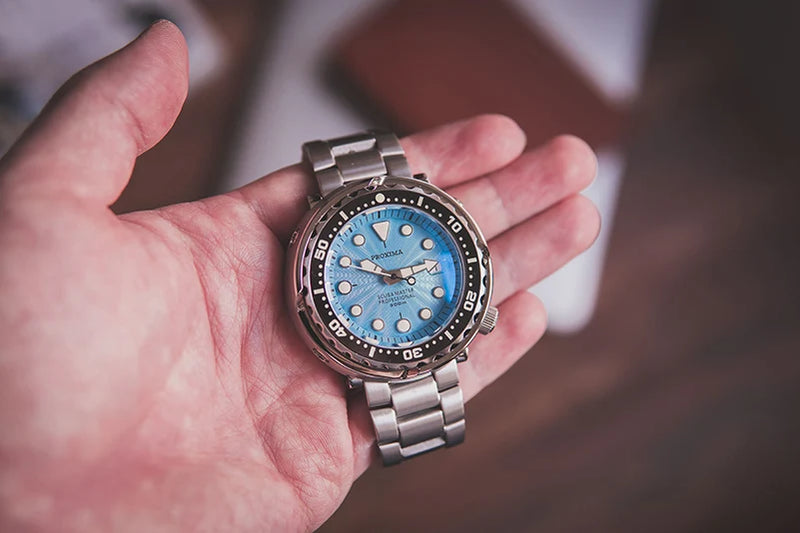 Proxima Mens Diver Watch Tuna Military Automatic Watches Mechanical Wristwatch 30Bar Waterproof Sapphire C3 Luminous NH35 Green