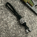 Retro Viking Pirate Skull Keychains Men Keyring Women Amulet Lanyard Bag Knife Rope Antique Pendant Accessories Handmade Jewelry