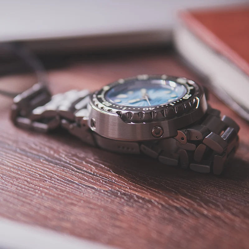 Proxima Mens Diver Watch Tuna Military Automatic Watches Mechanical Wristwatch 30Bar Waterproof Sapphire C3 Luminous NH35 Green