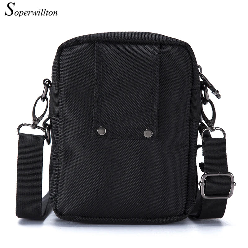 New upgrade Men Shoulder Bag Brand Casual Messenger Bags Waterproof Man Purse Oxford Zipper Crossbody Can Be Equipped With Belt