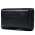 Genuine Leather Business Clutch Wallet Men Long Leather Phone Bag Purse Male Large Size Handy Coin Wallet Card Holder Money Bag