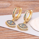 Luxury Fashion Design Heart/Evil Eye/Elephant/Butterfly/Crown/Horn 14 Styles Drop Earrings Wedding Party Accessories Jewelry