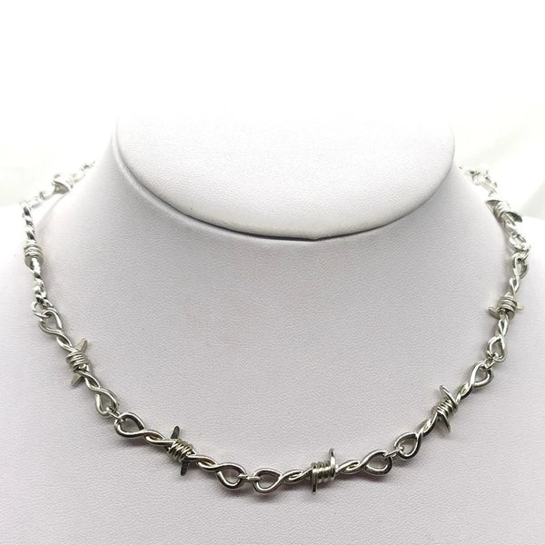 Small Wire Brambles Iron Unisex Choker Necklace Women Hip-hop Gothic  Punk Style Barbed Wire Little Thorns Chain Choker Gifts