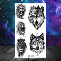 Realistic Thorns Dragon Wolf Tatoos Temporary Tattoos For Adult Men Kids Lion Tiger Skull Fake Tattoo Neck Arm Hands Small Tatoo
