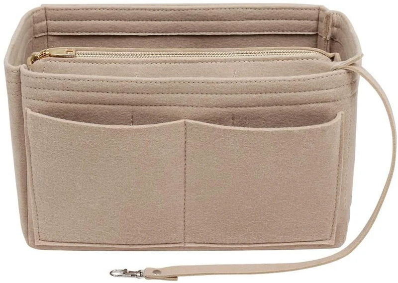 Purse Organizer Insert, Felt Bag organizer with zipper,Bag in bag, Handbag & Tote Shaper,Perfect For Speedy Neverfull