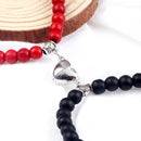 Fashion 2pcs/Set Magnet Couple Bracelets Natural Stone Beads Bracelets For Lovers Distance Valentine Bracelet Friendship Jewelry
