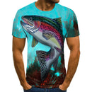2023 Hot New Men Leisure 3D Printing T Shirt Funny Fish Print Tees Men/Women T-shirt Hip Hop Streetwear Oversized Harajuku Tops