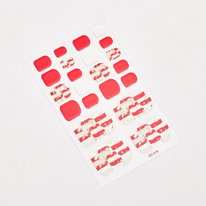 Sanuxc Toe Nail Sticker Self Adhesive Nail Polish Sticker Plain Stickers Nail Decoration Minimalist Nail Wraps Full Cover