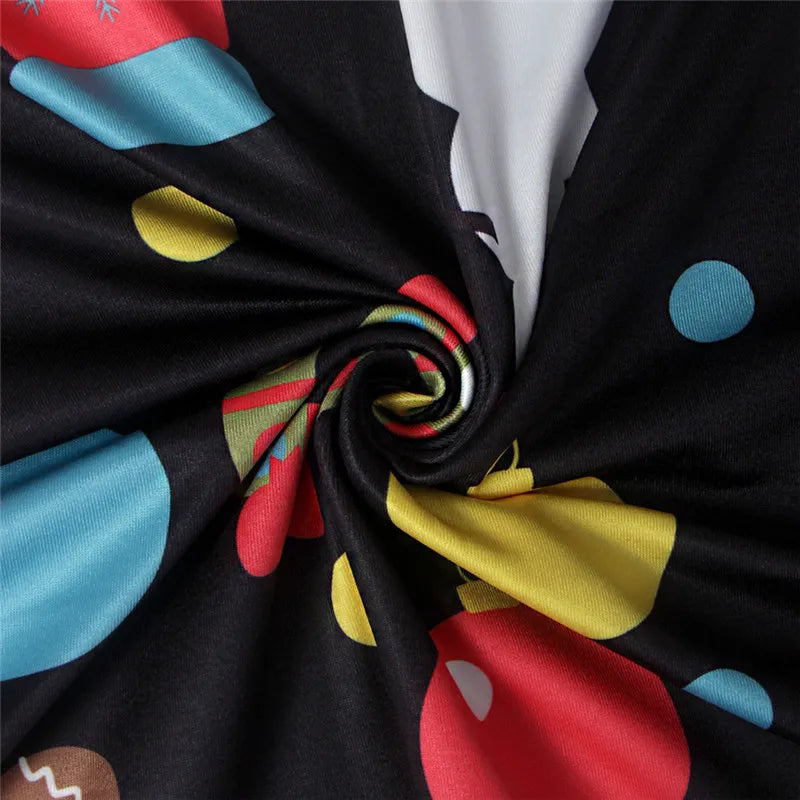 Christmas Mini Dresses For Women Fashion Christmas Trees Print Long Sleeve Loose Dress 2022 New Year Autumn Ladies Party Dress