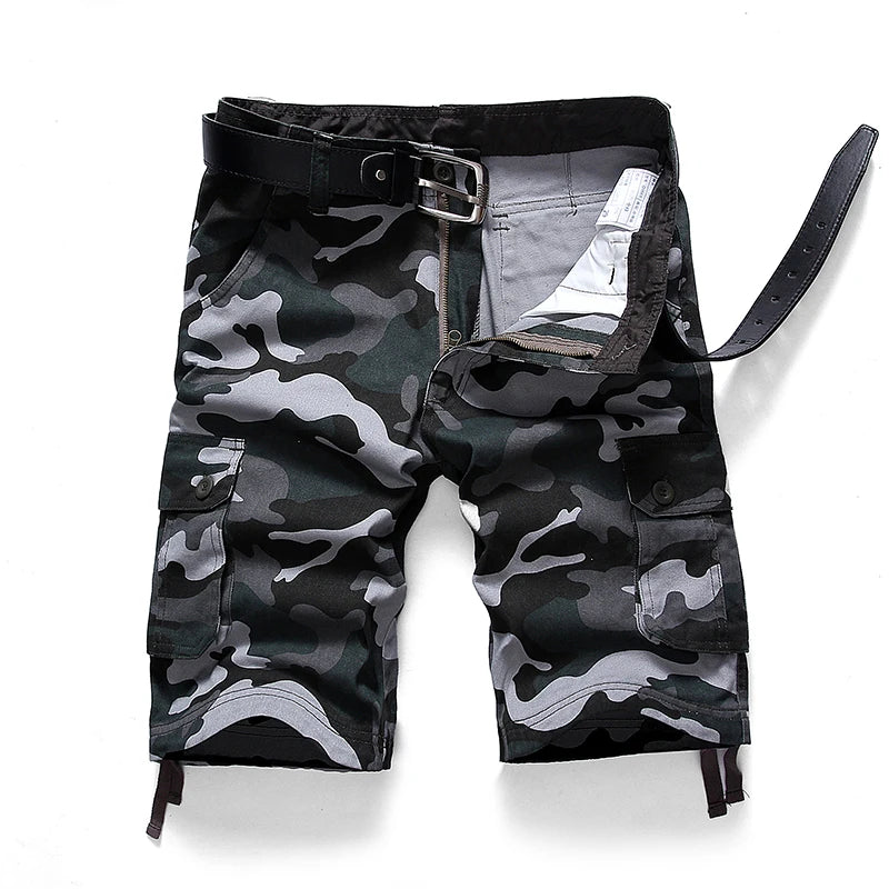 Camouflage Camo Cargo Shorts Men 2023 Summer Casual Cotton Multi-Pocket Loose Shorts Army Military Tactical Shorts Plus Size 44