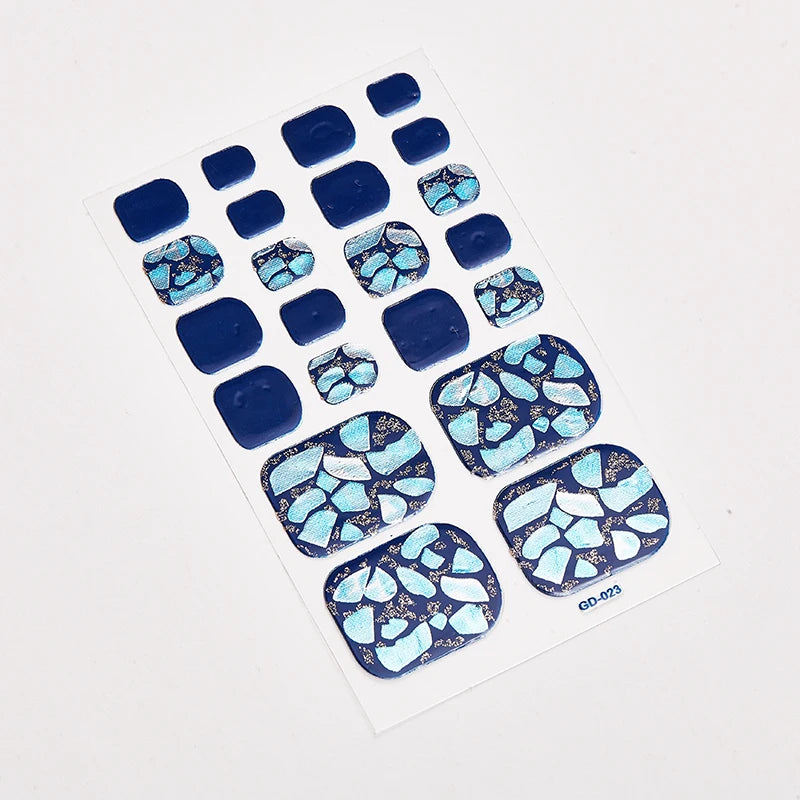 Sanuxc Toe Nail Sticker Self Adhesive Nail Polish Sticker Plain Stickers Nail Decoration Minimalist Nail Wraps Full Cover