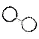 Fashion 2pcs/Set Magnet Couple Bracelets Natural Stone Beads Bracelets For Lovers Distance Valentine Bracelet Friendship Jewelry