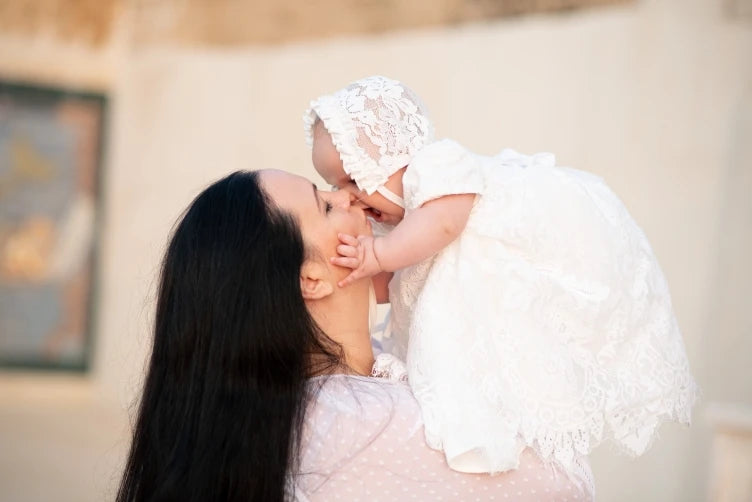 European and American Extended Baptismal Extra Christening Gown Baby Party Dress Baby Girl Dress Vestidos Para Navidad De Bebes