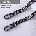 100cm DIY Women Metal Bags Strap Chain Stainless Steel Bag Belt For Crossbody Girl Detachable Shoulder Accessories Handbag Strap