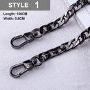100cm DIY Women Metal Bags Strap Chain Stainless Steel Bag Belt For Crossbody Girl Detachable Shoulder Accessories Handbag Strap