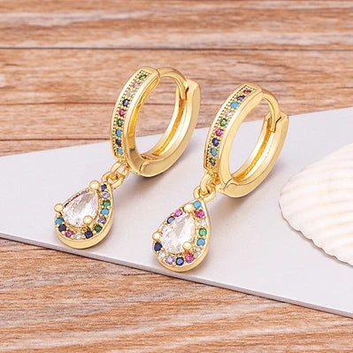 Luxury Fashion Design Heart/Evil Eye/Elephant/Butterfly/Crown/Horn 14 Styles Drop Earrings Wedding Party Accessories Jewelry