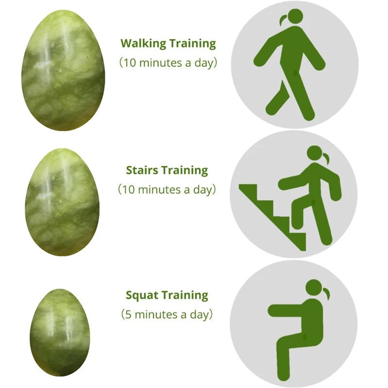 Natural Jade Massage Yoni Egg Vaginal Balls Muscle Massage Ball Women Jade Yoni Wand Kegel Exerciser Drilled Tightening Vagina