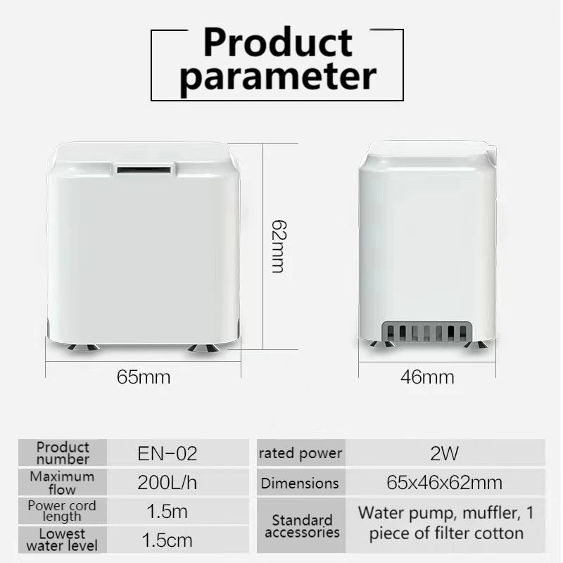Aquarium Turtle Low Water Level Mini Filter Pump Fish Tank Hanging Waterfall Turtle Filter Pump Fish Turtle Water Circulation