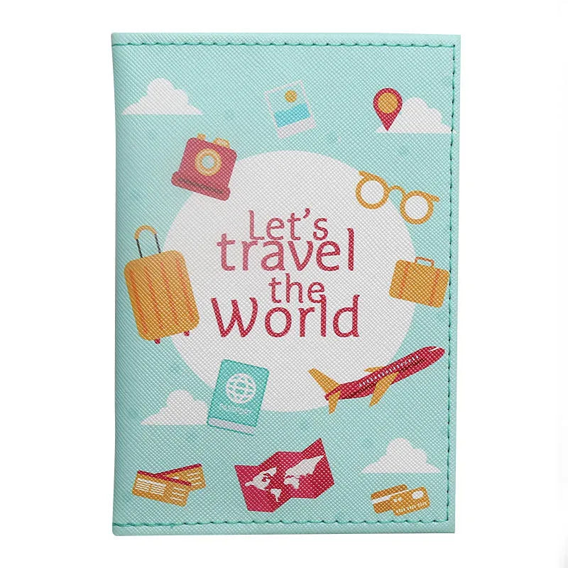 Cartoon Dinosaur & Crocodile Animals Passport Cover Men Women PU Leather Travel Passport Holder Case Card ID Holders 14.5*10cm