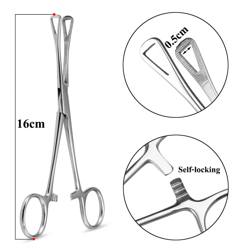 1pc Surgical Steel Tweezers for Catch Bar Grasp Clamp Plier Professional Clip Hold Pole Balls Forceps Body Piercing Jewelry Tool