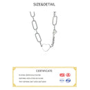 BFCLUB Silver Color Necklace Ladies Heart Shape Chain Necklace Fashion Sterling Silver Jewelry Round Necklace