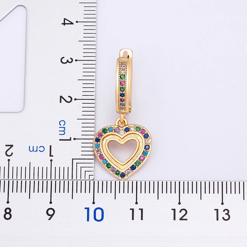 Luxury Fashion Design Heart/Evil Eye/Elephant/Butterfly/Crown/Horn 14 Styles Drop Earrings Wedding Party Accessories Jewelry