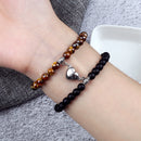 Fashion 2pcs/Set Magnet Couple Bracelets Natural Stone Beads Bracelets For Lovers Distance Valentine Bracelet Friendship Jewelry