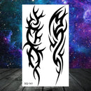 وشم مؤقت واقعي على شكل أشواك وتنين وذئب للرجال البالغين والأطفال وشم مزيف على شكل جمجمة نمر وأسد ورقبة وذراع ويدين وشم صغير