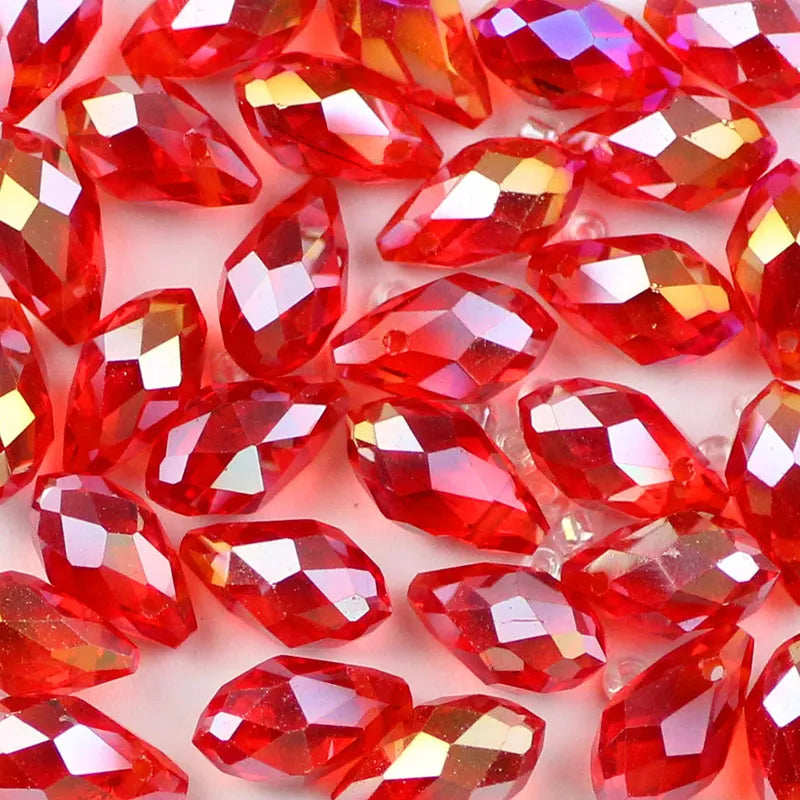 YHBZRET Waterdrop Pendant Austrian crystal beads 8*13mm 30pcs Teardrop glass loose bead for jewelry making bracelet Earrings DIY