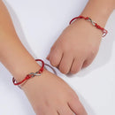 2pcs/set ONE FOR YOU ONE FOR ME Together Forever Love Infinity 8 Charm Bracelet Red String Couple Bracelets Lovers Wish Jewelry